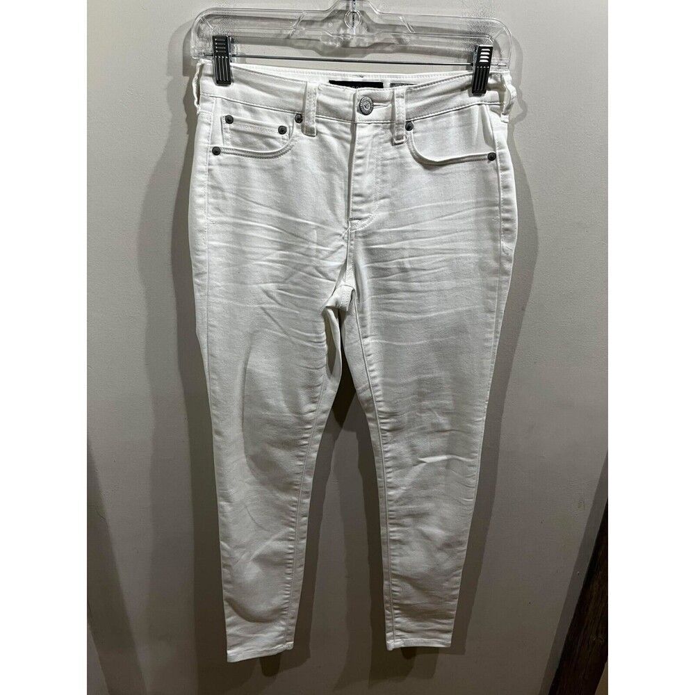 Aeropostale Jeans Women's Size 0 White High Waisted Jegging Small Spot Leg